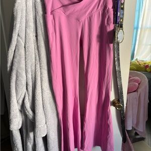Fabletics Pink Wide Leg Pants